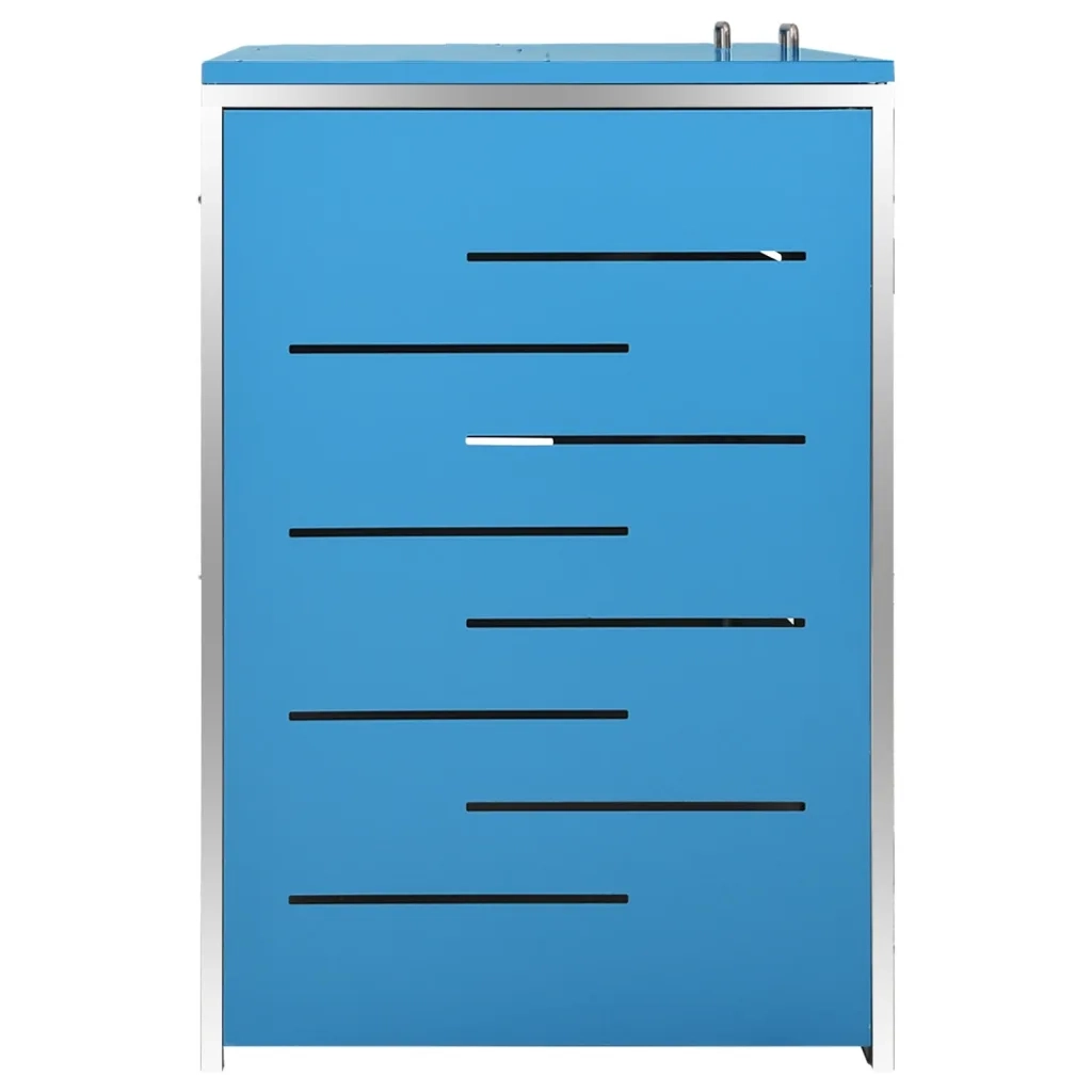 Copri Bidoni Pattumiera Doppia 138x77,5x115,5 cm Acciaio Inox