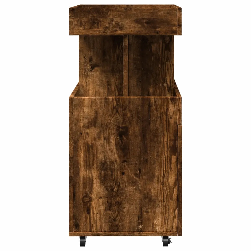 Carrello Bar Rovere Fumo 50x41x89 cm in Legno Multistrato 848266