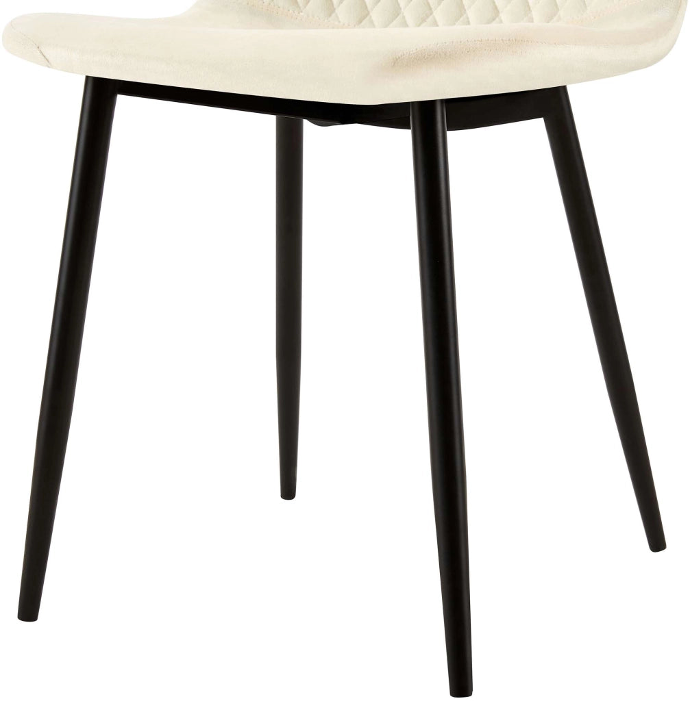 Set di 4 sedie Giverny crema,Velluto