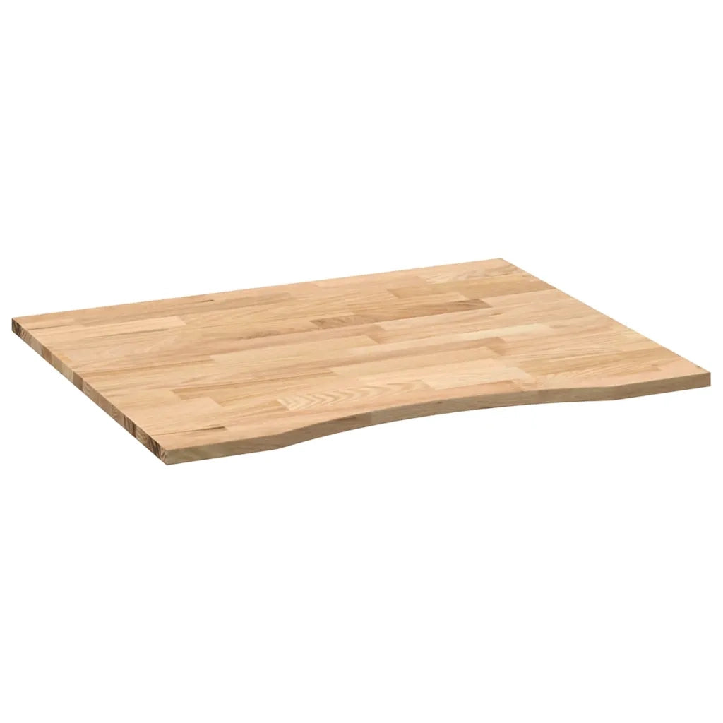 Piano Scrivania 100x80x2,5 cm Rovere Massello Non Trattato