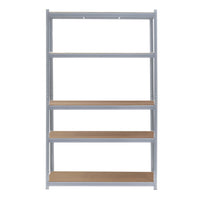 Scaffale per carichi pesanti zincato 120x50x204cm Scaffale a incastro 5 ripiani 200kg/piano