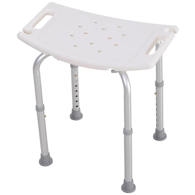 SGABELLO PER DOCCIA BAGNO ANTISCIVOLO ALTEZZA REGOLABILE BIANCO