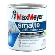 MAX SMALTO ALLACQUA POLIURETANICO BRILLANTE LT.0,750 MARRONE- 1,0 pz