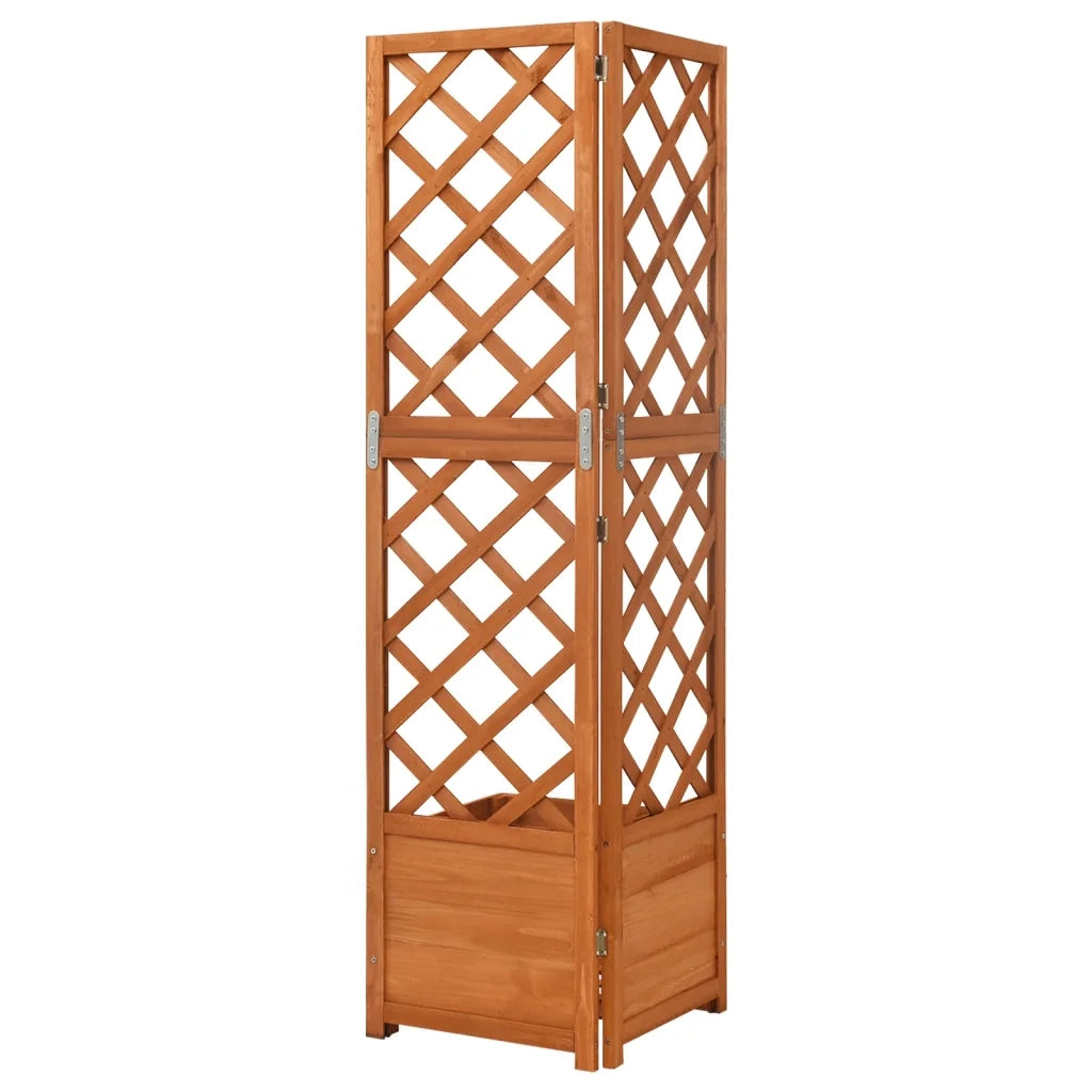 Fioriere | Traliccio ad Angolo 40x40x150 cm in Massello di Abete