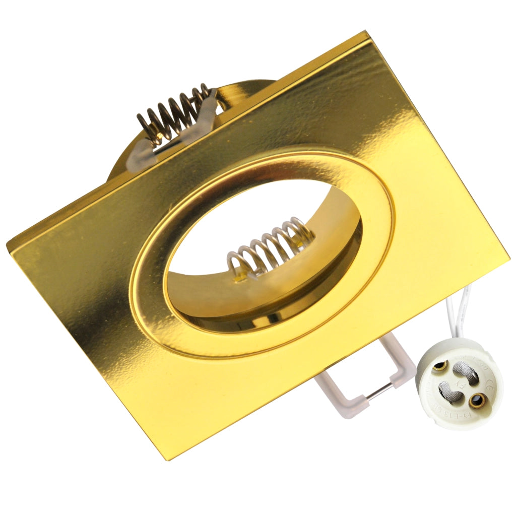 Faretto incasso quadrato oro GU10 FEBE 323347 Polux