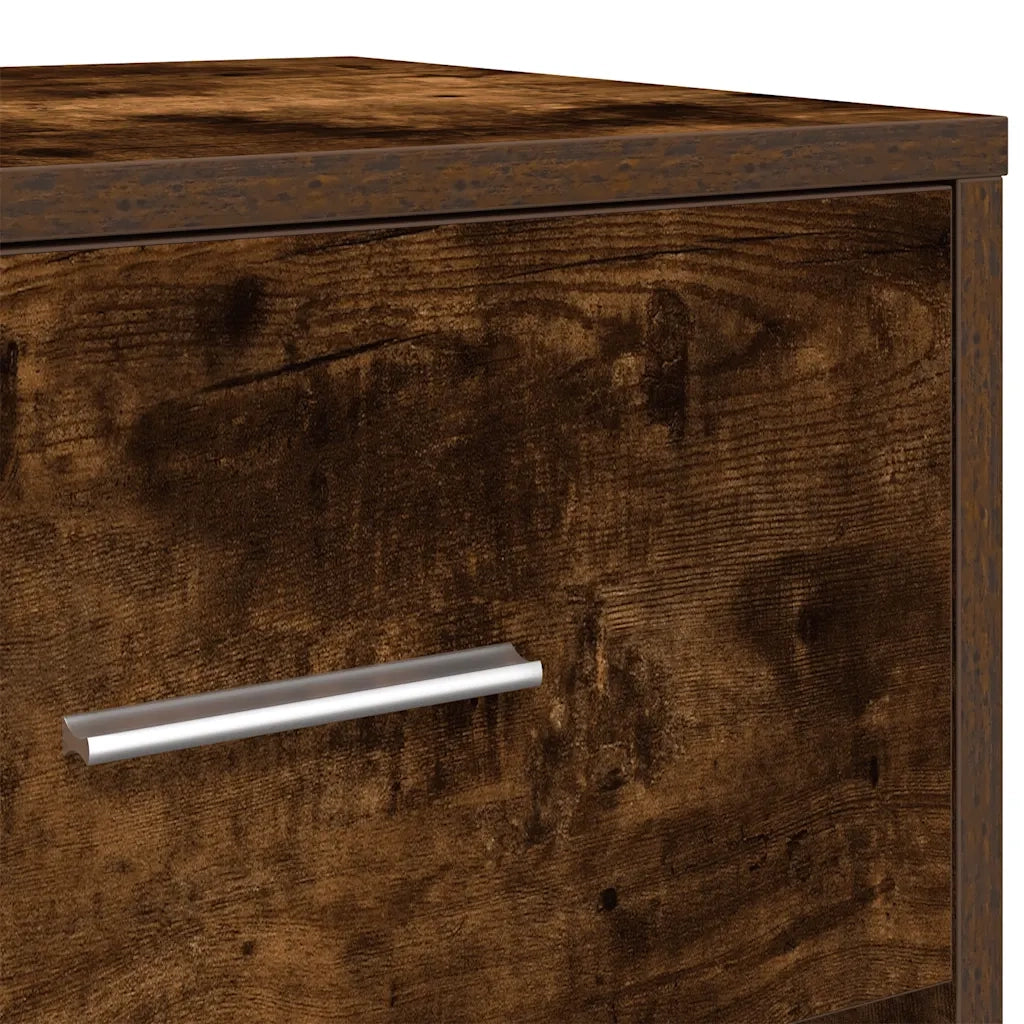 vidaXL Comodino con Cassetto Rovere Fumo 40x34x50 cm