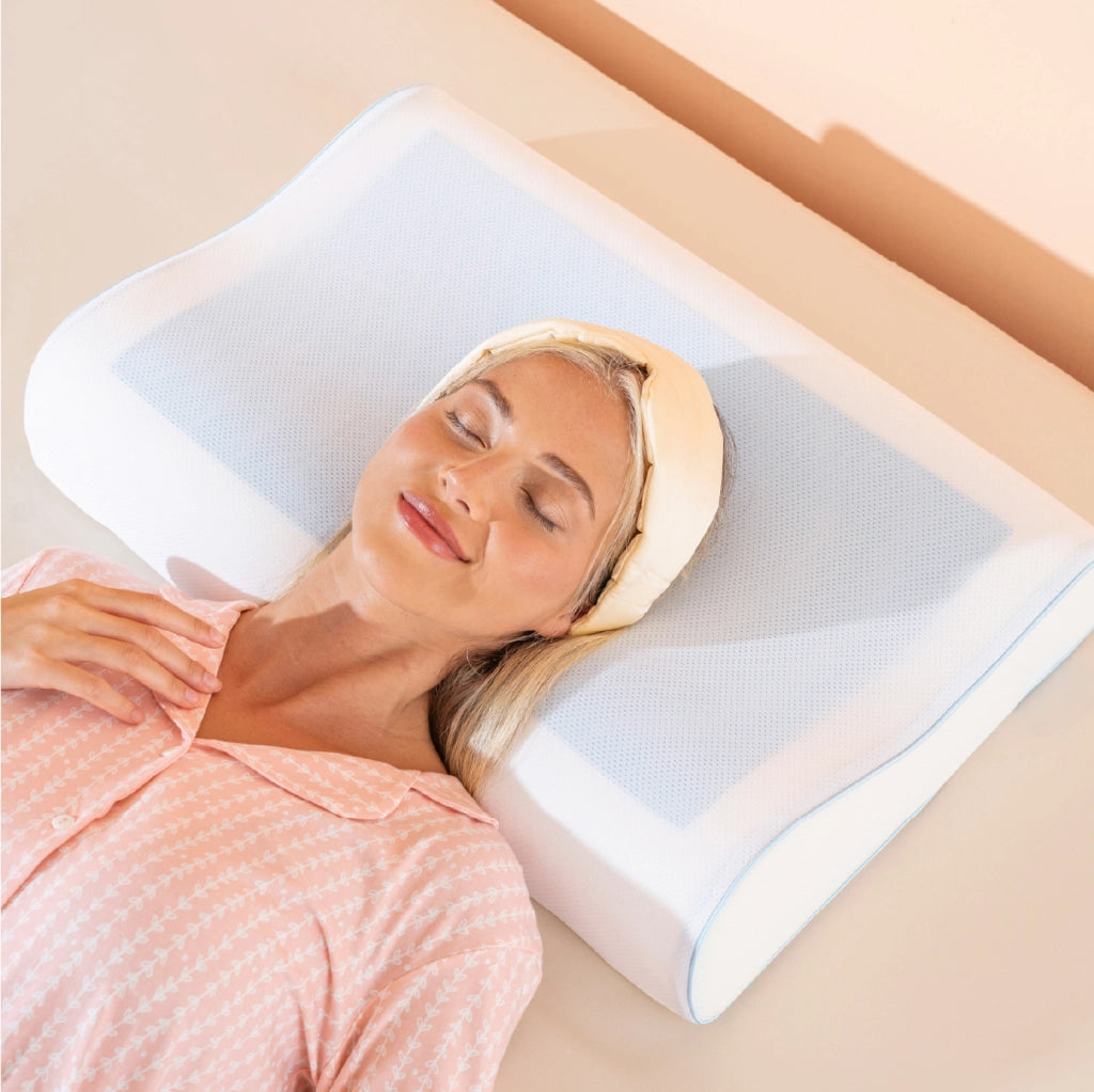 Cuscino Cervicale Memory Foam Doppia Onda 60x40 cm con Gel Rinfrescante – Altezza 10/12 cm Ortopedico Ergonomico, Traspirante Anti-Sudore, Federa Sfoderabile Lavabile