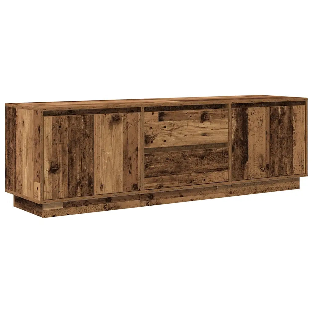 Mobile Porta TV con Luci LED Legno Antico 160,5x41x50 cm 3328433