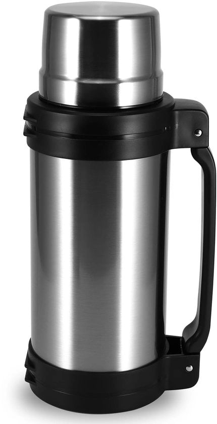 Fles Isolante 2 litri - Impermeabile - Inox - Chiusura Ermetica - Isolato a Vuoto - Maniglia Telescopica - Fles Termico