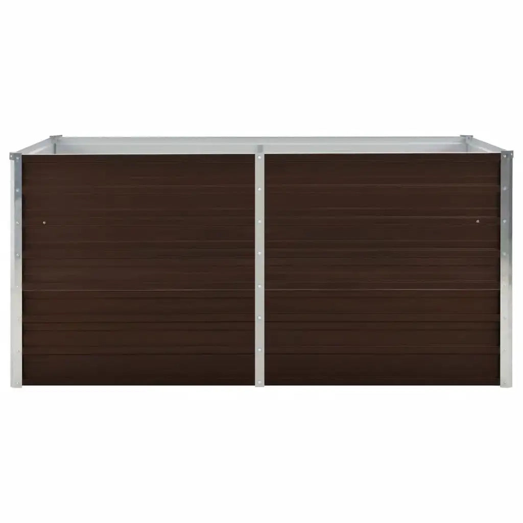 Letto di Coltura Rialzato Marrone 160x80x77cm Acciaio Zincato 45709