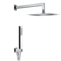 Kit Soffione Doccia Quadrato 25x25 cm in Acciaio Inox Rondò 25