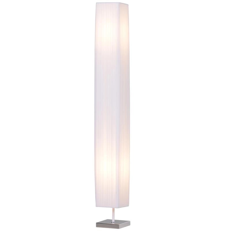 LAMPADA DA TERRA CON PIANTANA IN TESSUTO BIANCO
