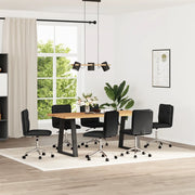 Sedie da Pranzo 6 pz Nere in Similpelle 3315716