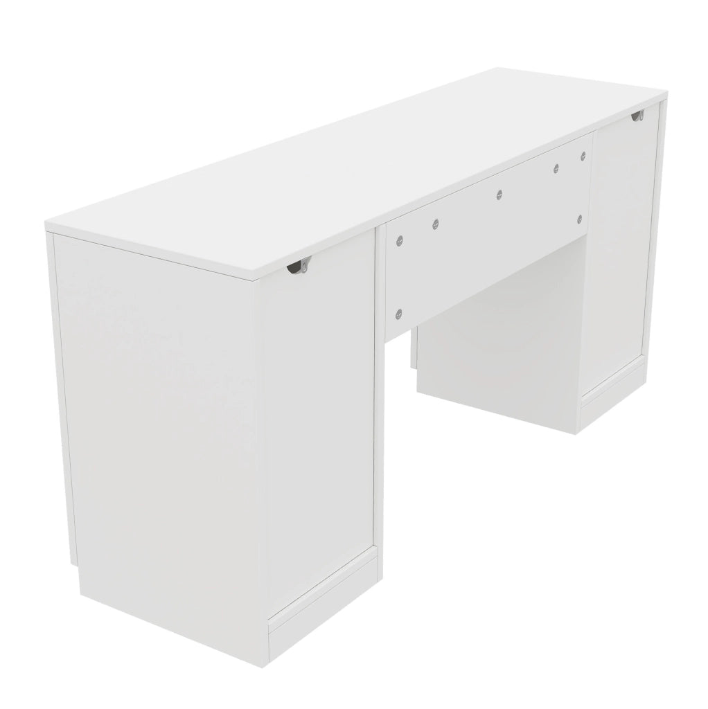Scrivania per bambini con 4 cassetti e mobiletto, MDF bianco HAVRYA