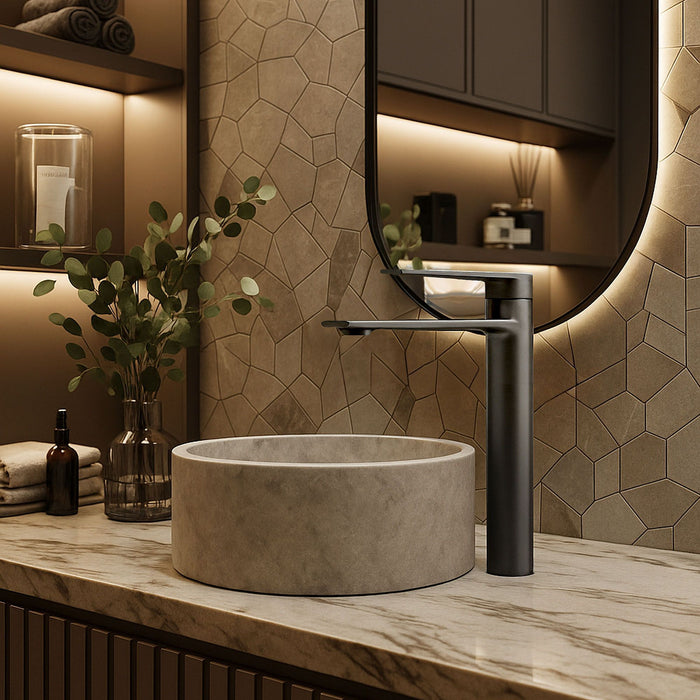 Rubinetto Da Lavabo Rea Storm Titanium High