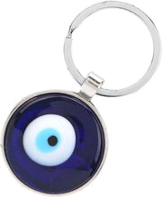 Decorazione con Occhio di Gatto, Portachiavi con Laccatura Blu, Tas Decorativo con Apertura per Portafoglio, Ornamento Regalo
