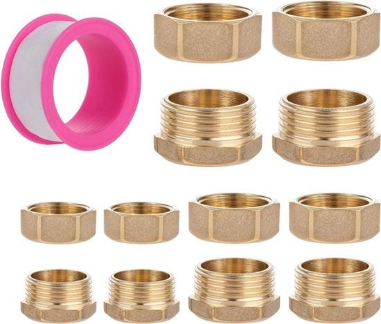 Kit di accessori per flare cap - Fitting di tubo in rame per montaggio - Valvola di arresto - Fitting di tubo in alluminio - Gomme per sigillatura - Distributore di tubo di raffreddamento radiatore