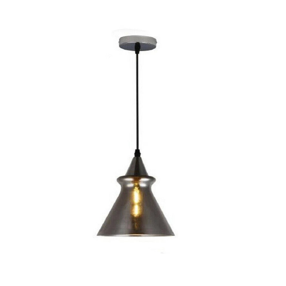 Trade Shop - Lampadario Da Soffitto In Vetro Lampada Sospensione E27 Pendente A Coppa A36-04 -