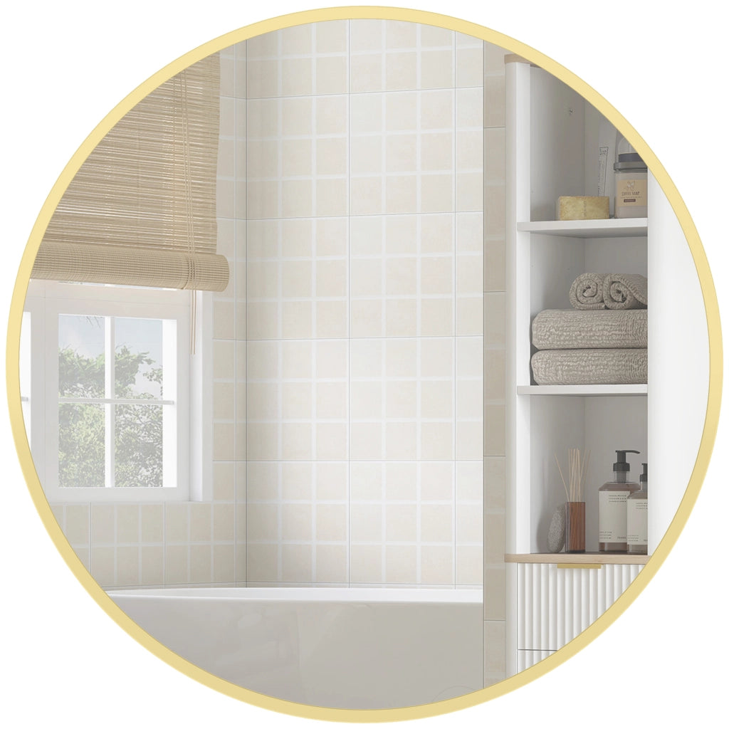 Specchio da Parete Moderno ¨C Zephmum ¨C Dorato 61x61 cm