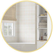 Specchio da Parete Moderno ¨C Zephmum ¨C Dorato 61x61 cm