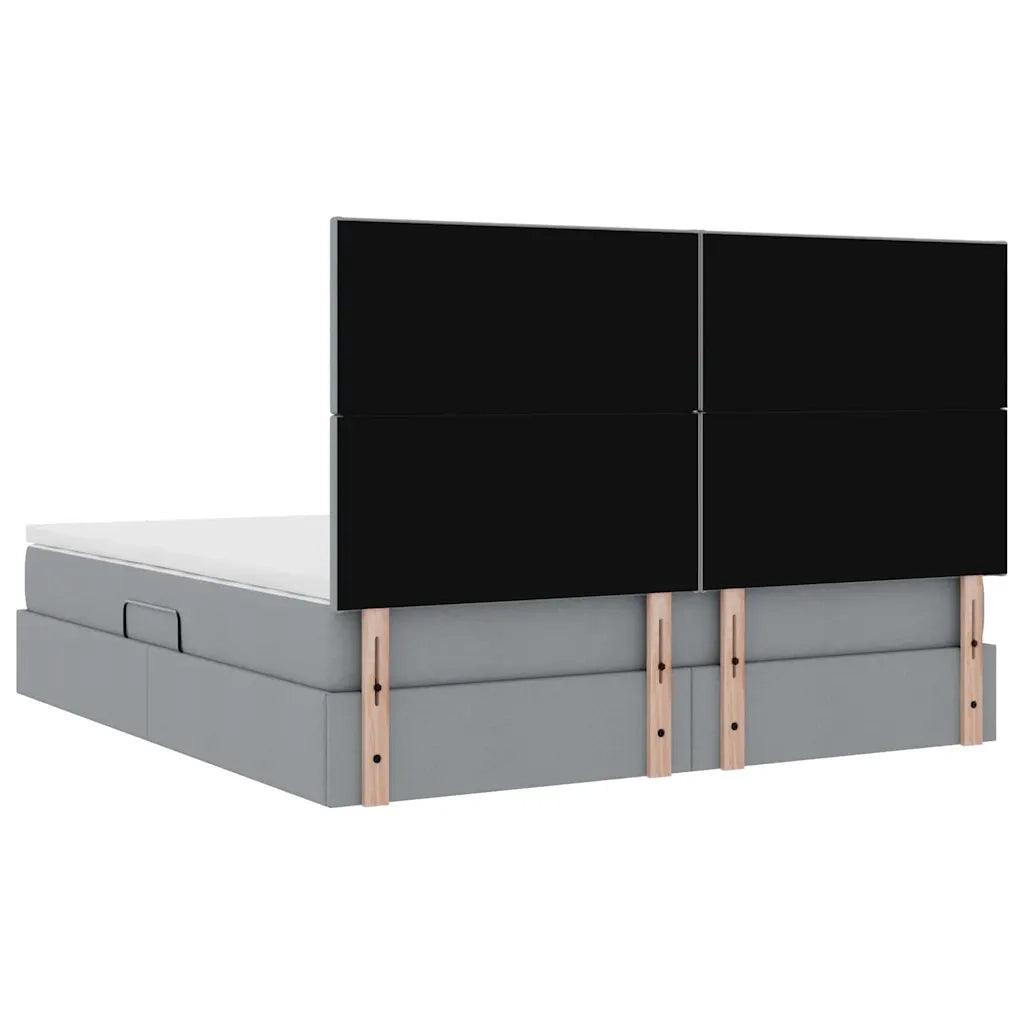 Letto con contenitore e materasso Grigio chiaro 180 x 200 cm 3371733