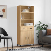 Credenza-Buffet-Armadio da cucina Rovere Sonoma 69,5x34x180 cm in Legno Multistrato 786667