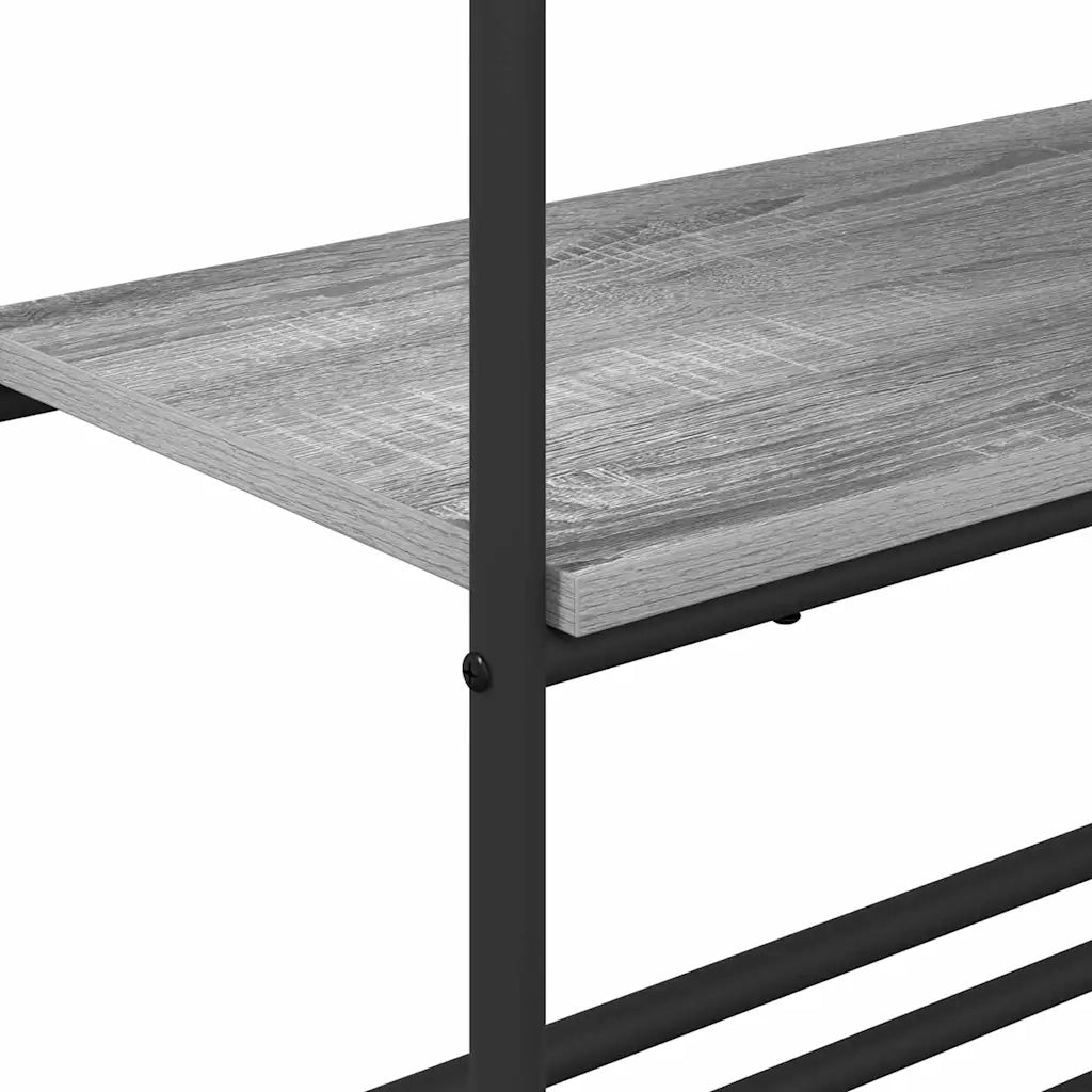 vidaXL Ripiano per vestiti con mensole Grigio sonoma 60 x 30 x 171 cm