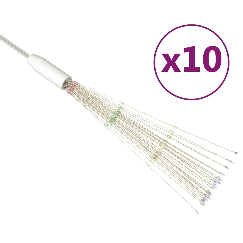 Luci di Natale Fuochi Artificio 10 pz Multicolore 20cm 1400 LED 328611