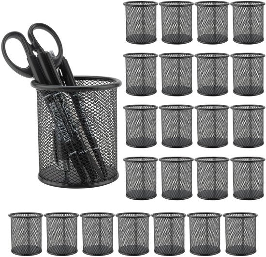 Organizzatore per scrivania in metallo - Mesh nero - Pen holder