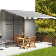 Tessuto di Ricambio Tenda da Sole Antracite e Bianco 5x3,5 m cod mxl 11621