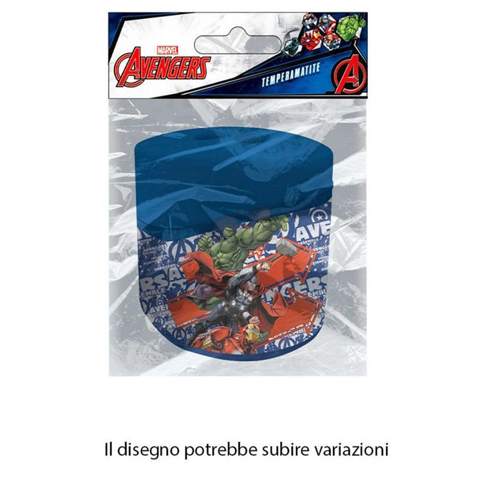 Trade Shop - Temperamatite Ovale A 2 Fori Con Serbatoio Avengers Cancelleria Scuola Bambini 960429 -