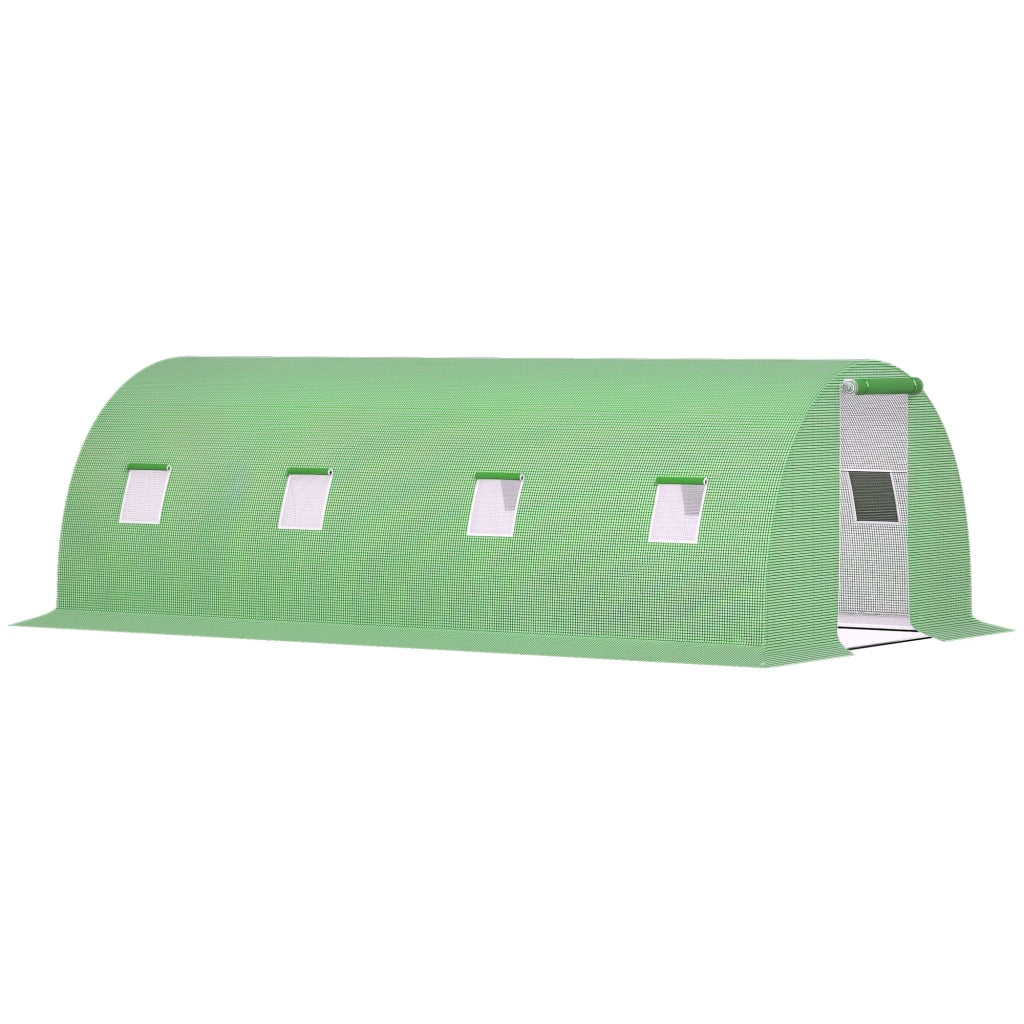 Serra da Giardino Tunnel ¨C zephmum ¨C Verde, 6x3x2 m, 8 Finestre, Porta con Zip