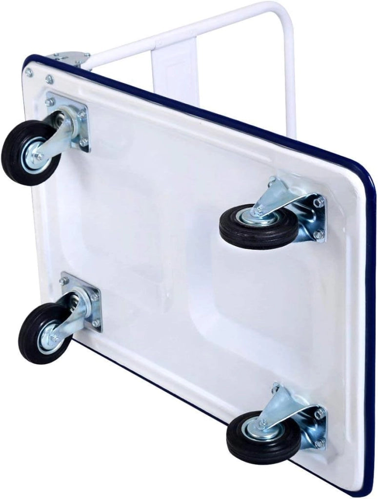 Carrello della Piattaforma, Carrello di Trasporto fino 300 KG, Trasportatore a Mano Pieghevole, Antiscivolo, 90 x 60 cm, Metallo