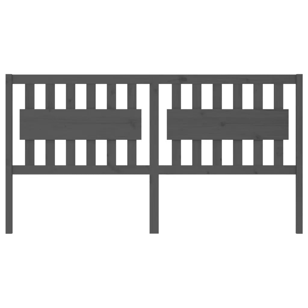 Testiera per Letto Grigia 185,5x4x100 cm Legno Massello di Pino cod mxl 32740