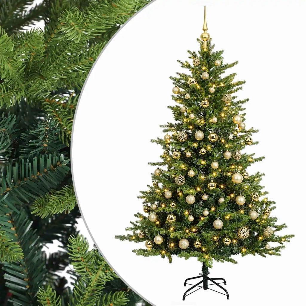 Albero di Natale Artificiale con Palline 180 cm 300 LED 3466500