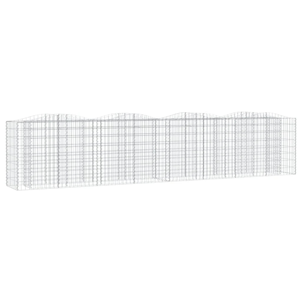 Gabbione ad arco rialzato 400 x 50 x 100 cm in ferro zincato Argento 02_0039936