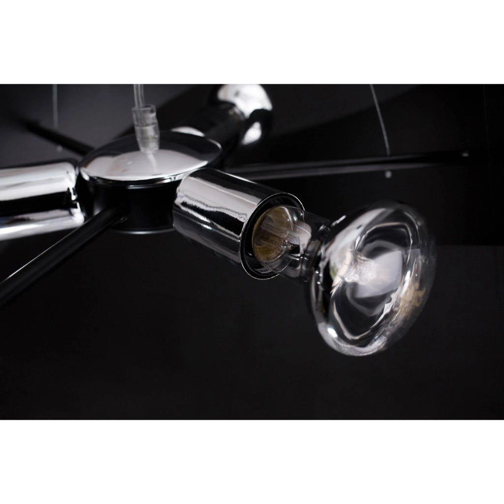 Lampada a sospensione Vieno in acciaio nero opaco