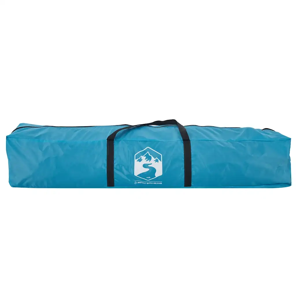 Tenda a Cupola da Campeggio 4 Persone Blu a Rilascio Rapido