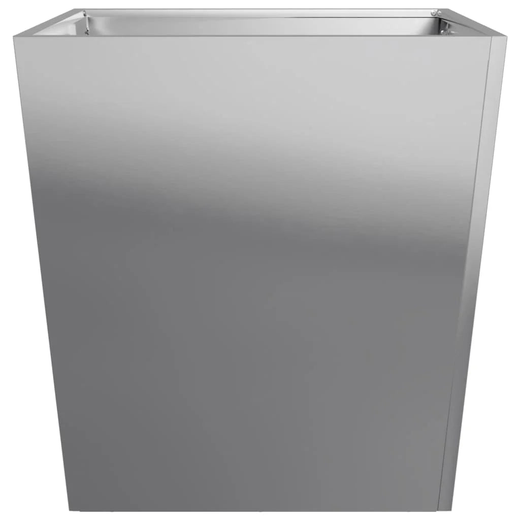 Fioriera rialzata per piante fiori giardino terrazzo set da 2 50 x 50 x 50 cm acciaio zincato grigio 02_0038992