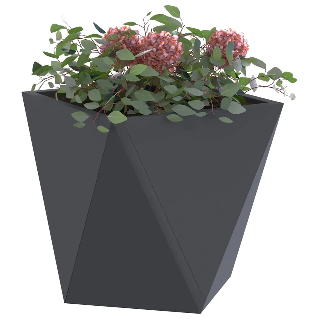 Fioriera Antracite 30 x 30 x 30 cm Acciaio 883812