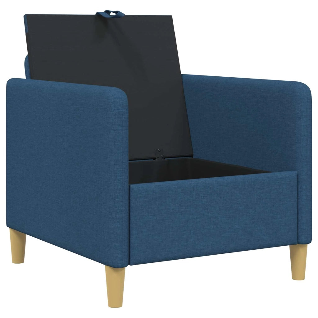 Divano con Storage Blu 72 x 78 x 87 cm Poliestere 42036871