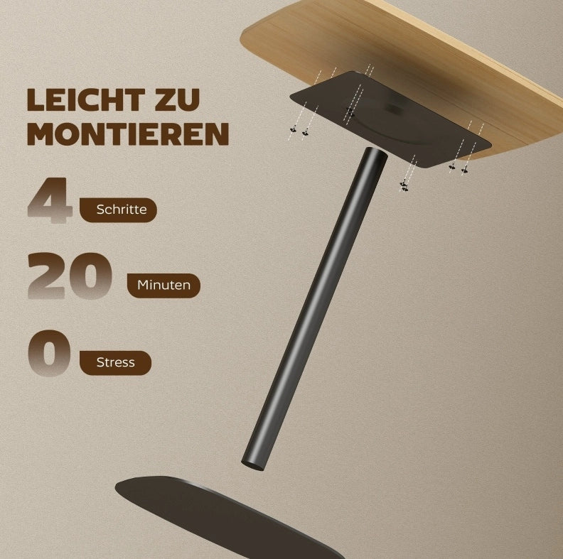 Tavolo da pranzo quadrato 60 cm in legno naturale