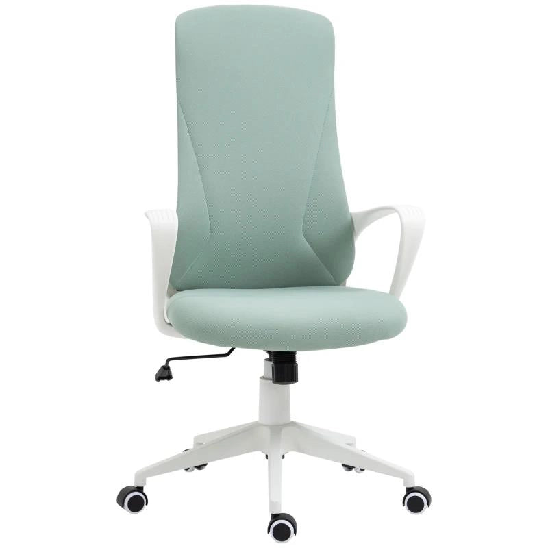SEDIA DA UFFICIO ERGONOMICA E IMBOTTITA CON ALTEZZA REGOLABILE E DONDOLO, 62X56X110-119.5 CM, VERDE