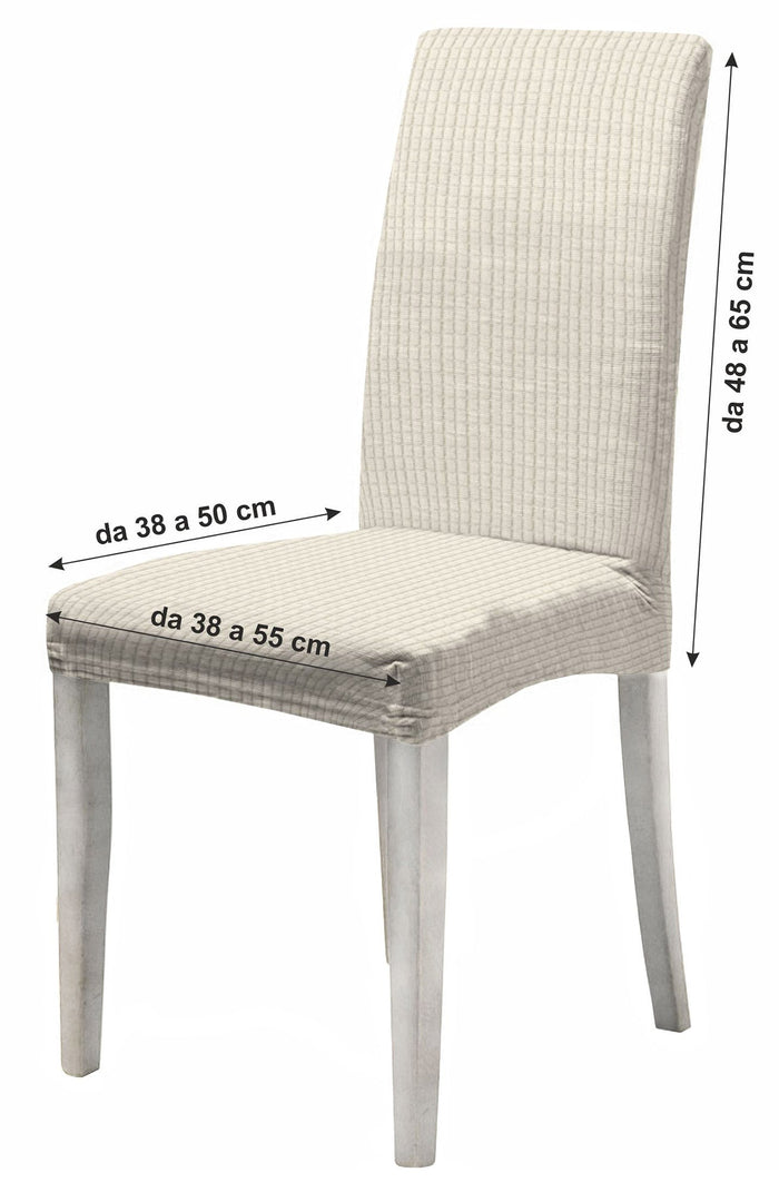 Set 2 Coprisedie con Schienale Elasticizzati in Poliestere Leslie Bordeaux