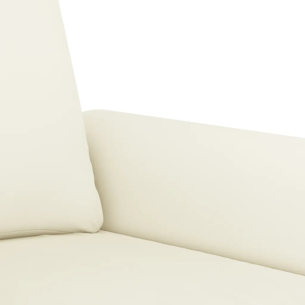 Set di Divani 4 pz con Cuscini Crema in Velluto
