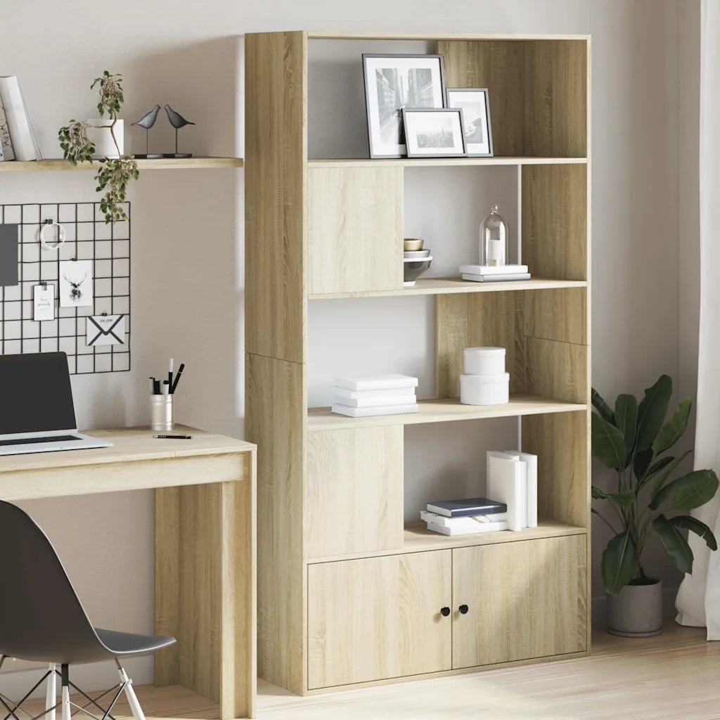 Libreria Rovere Sonoma 100x36x189 cm in Legno Multistrato 3295326