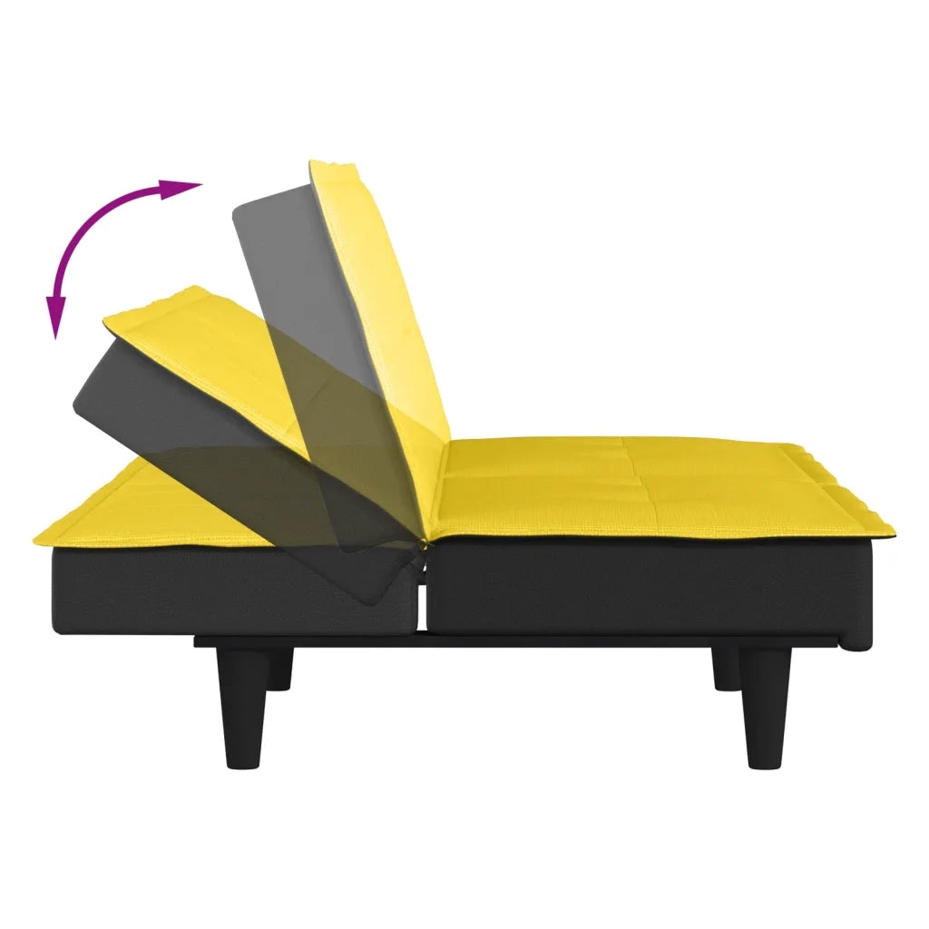 Divano letto-Sofa Letto-Daybed Giallo Chiaro in Tessuto 959015