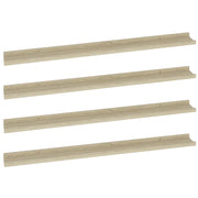 4 pz Mensole da Parete | Scaffali a Parete | Ripiano a parete Rovere Sonoma 100x9x3 cm