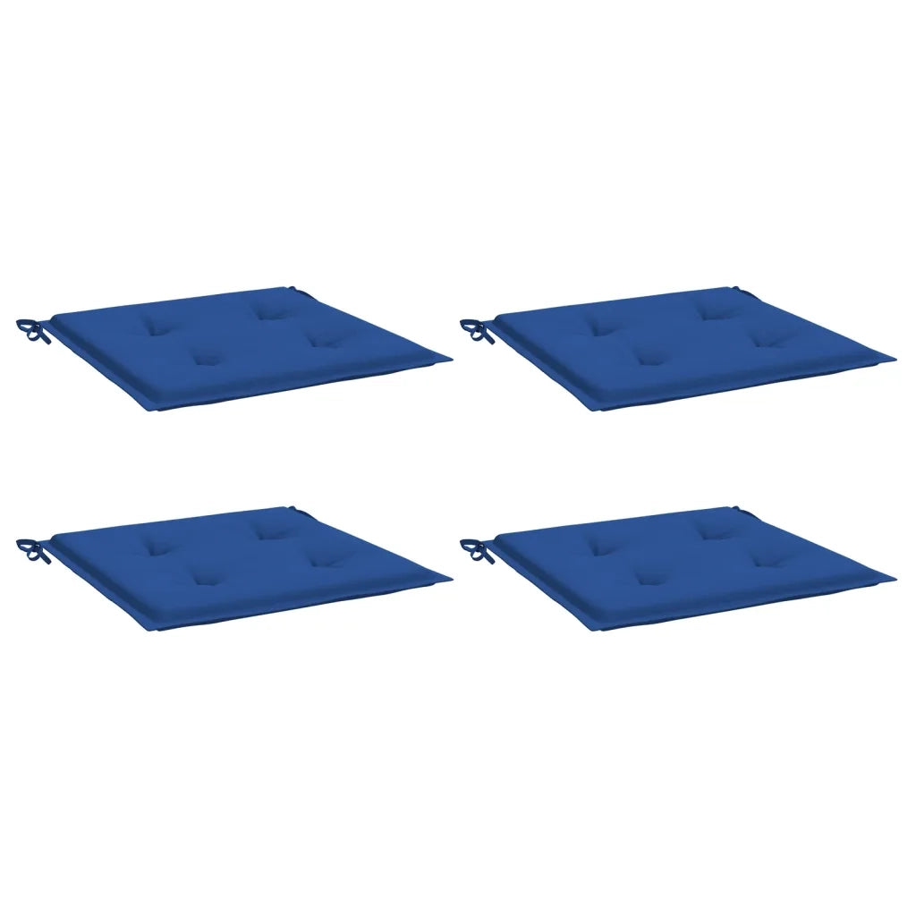 Cuscini per Sedia 4 pz Blu Reale 50x50x3 cm in Tessuto Oxford 314060
