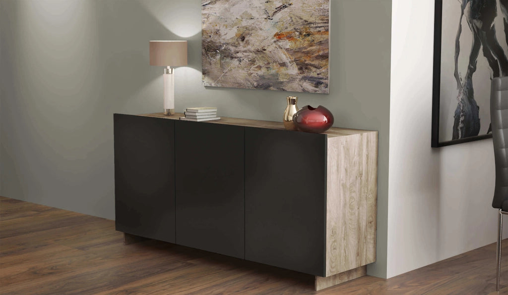 Madia Moderna 3 ante in Legno Composito cm 150x40x76 - ABEL